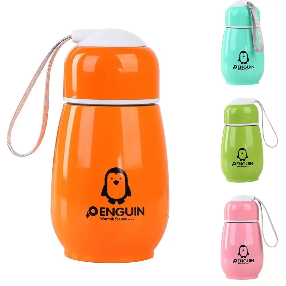 300ml Water Bottle Thermos Cute Lovely Penguin Portable Sport Travel Outdoor Mini Vacuum Flasks Multicolor Cartoon Mug Wholesale | Дом и сад