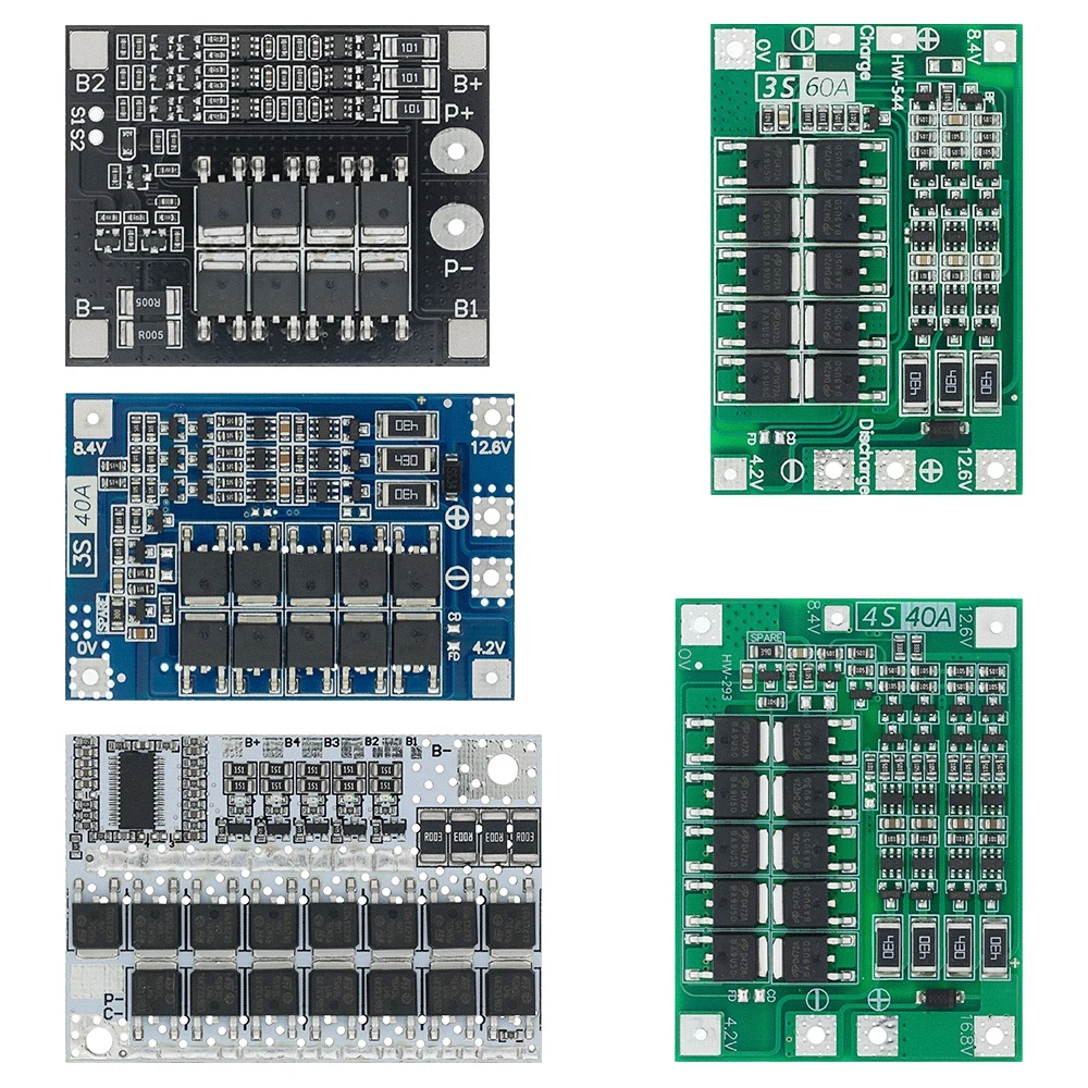 3S 4S 5S литий-ионный литиевый аккумулятор 18650 зарядное устройство BMS 25A 30A 40A 60A 100A