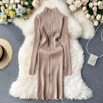 

2020 new fashion women's clothing Knee-Length Full women dress dresses sweater dress