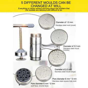 

Manual Stainless Steel Noodle Maker Press Pasta Machine Crank Cutter Fruits Juicer Cookware Making Spaghetti Kitchen Tools