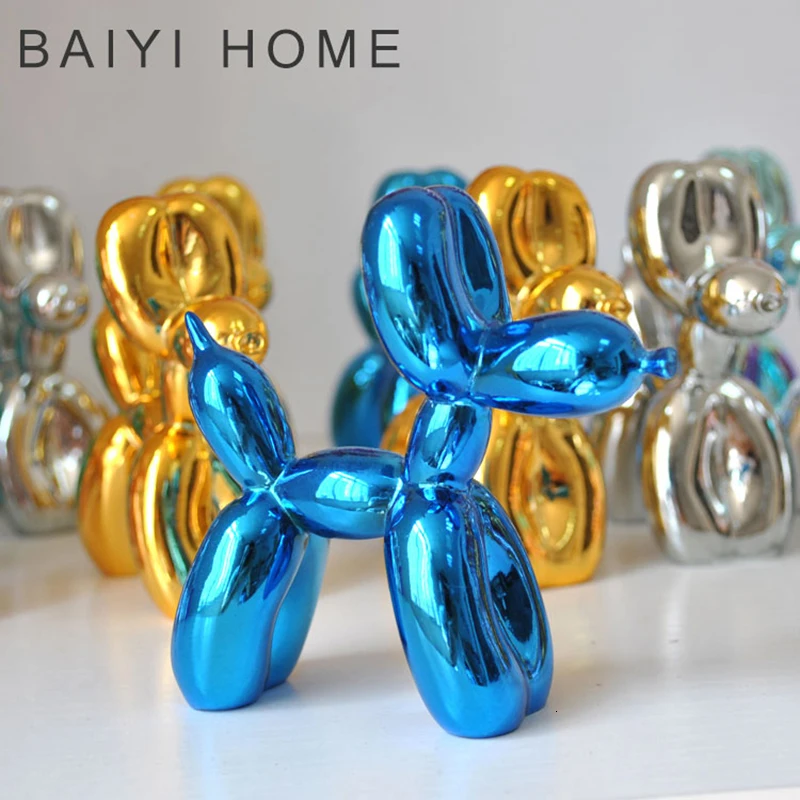 Modern Jeff Koons Balloon Dogs Sculptures Household Adornment Art Resin Craft Sculpture Art For Statue Home Decoration