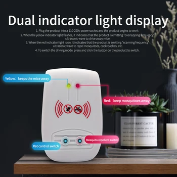 

Ultrasonic Mosquito Repeller Home Electronic Mouse Rodent Control Repellent