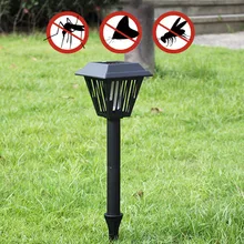 Светодиодный уличный дворовый садовый светильник на солнечной батарее, водонепроницаемый, против комаров насекомых, жуков-Вредителей, уличный фонарь с функцией уничтожения насекомых, светодиодный светильник