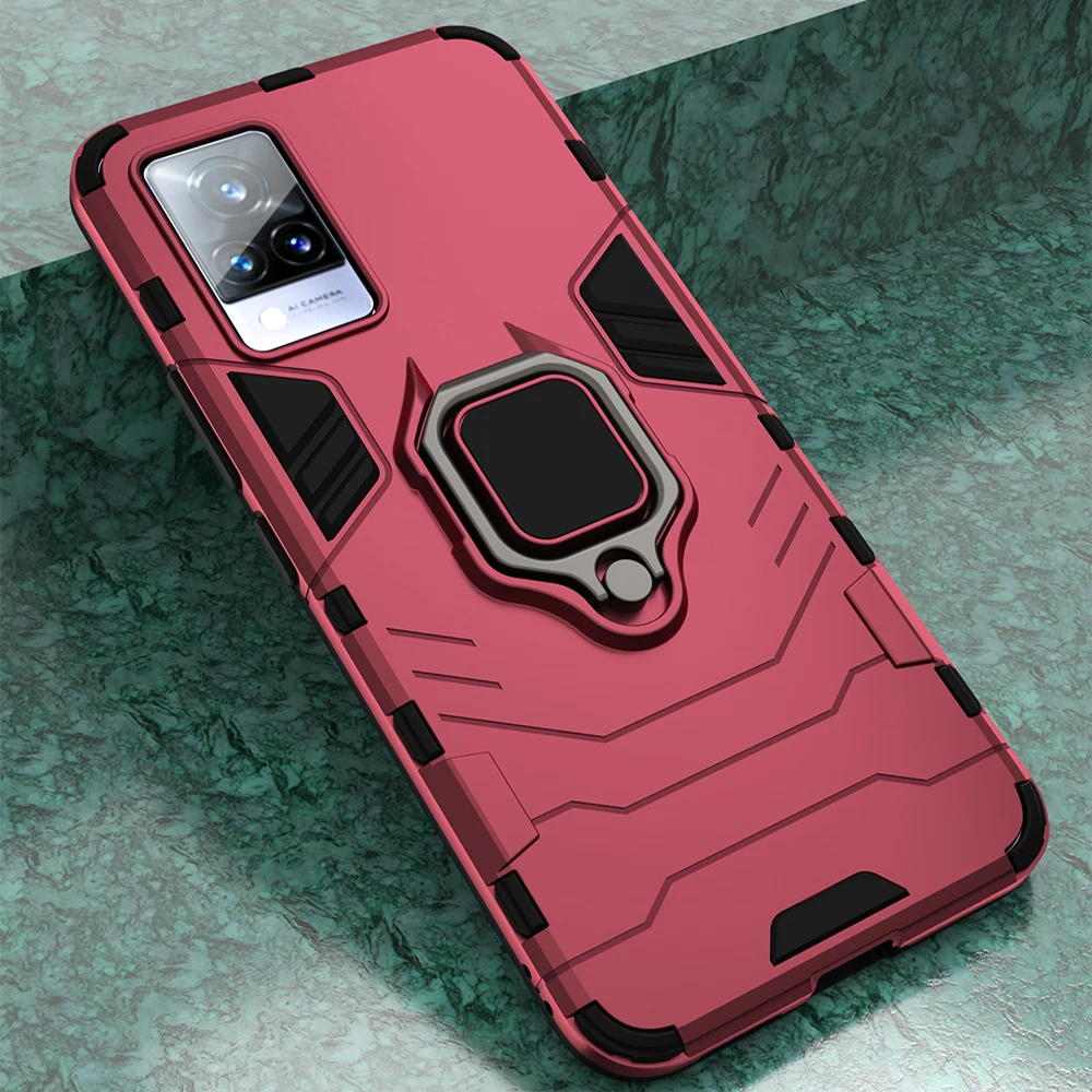 KEYSION Shockproof Phone Case with Ring Stand – Durable Protection and Versatile Viewing