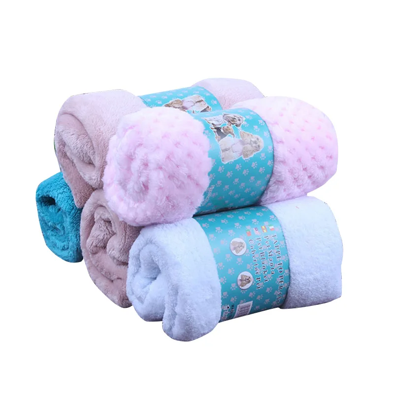 Random Color HEYPET одеяло для домашних животных, кровать для собак, коврик для кошек, мягкий коралловый флис, зимний теплый спальный чехол для кровати, полотенце для маленьких, средних и больших собак - Цвет: Random Color