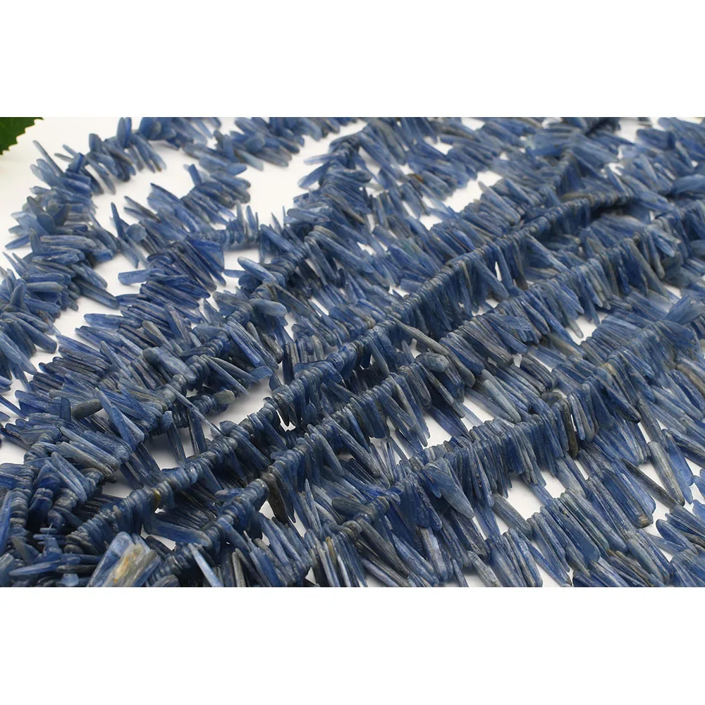6-8x18-30mm Natural 1 strand  Blue Crystals Irregular Quartz Crystals Loose Stone 15
