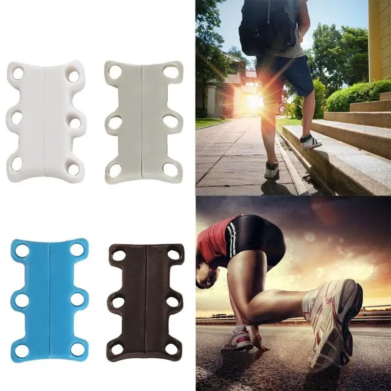 1Pair Magnetic Lazy No-tie Shoelaces Buckle for Sneakers Quick Closures