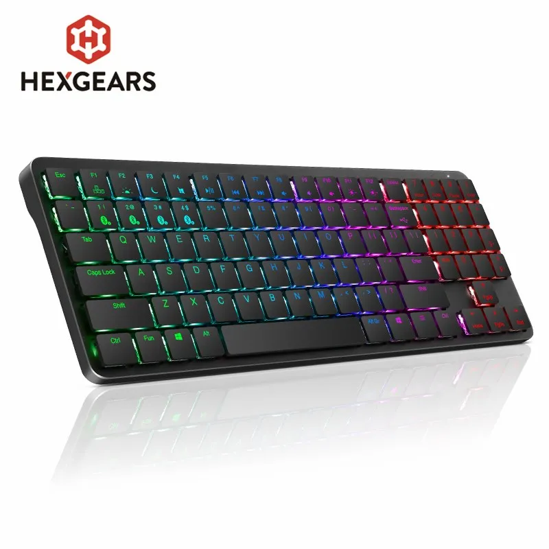 Hexgeards X1 Bluetooth клавиатура RGB подсветка клавишные колпачки из ПБТ переключатель kailh