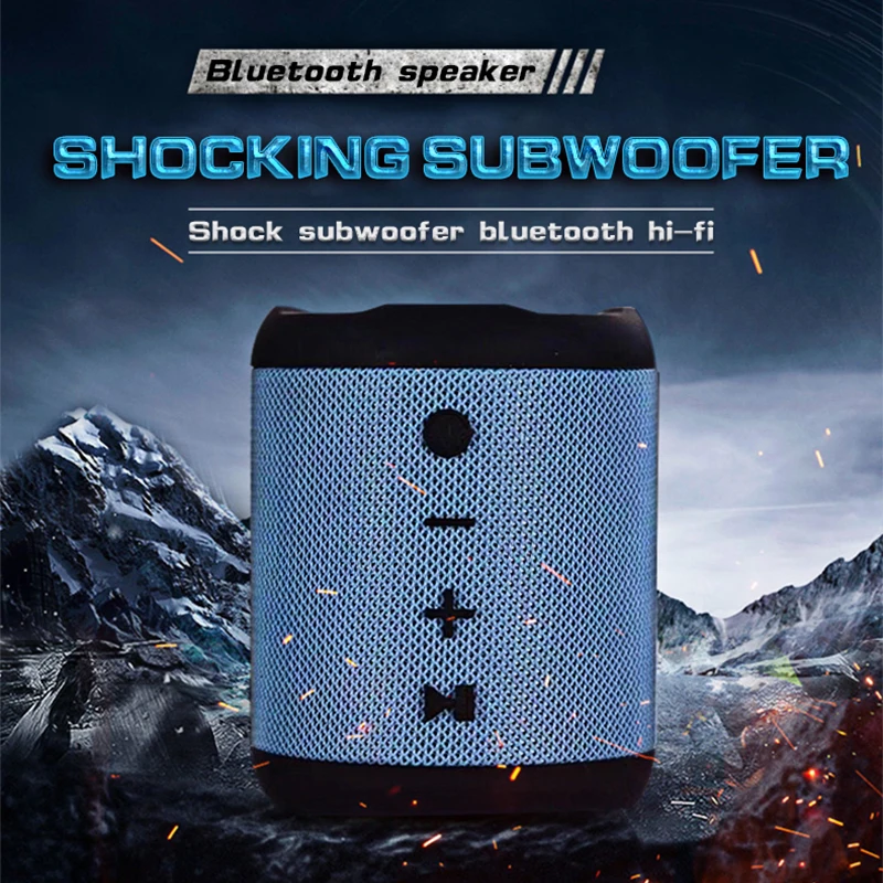 Бас-диафрагма звук Bluetooth 5,0 динамик беспроводная музыкальная колонка 5 часов воспроизведения громкий динамик Поддержка громкой связи вызов FM радио TF карта