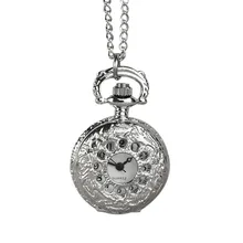 Дворцовый стиль маленькие полые серебряные маленькие круглые карманные часы