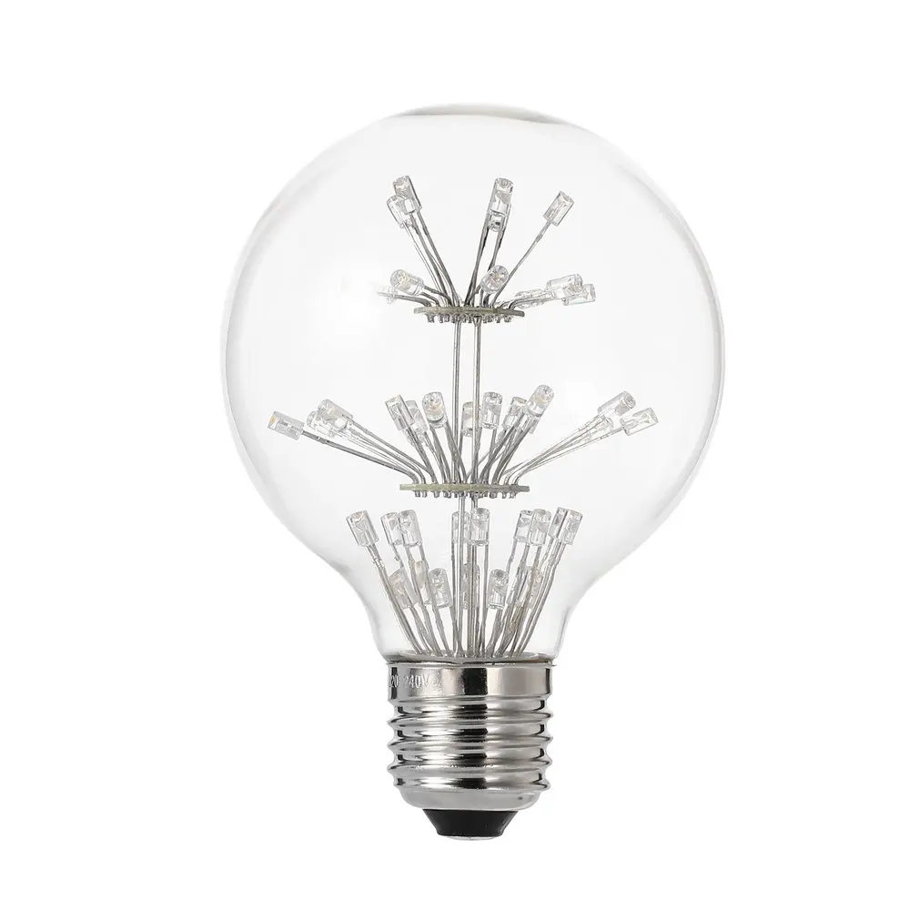 

G80 E27 Dimmable Round LED Light Bulb 220V 3W 2200K With 47 LEDs & Beautiful Babysbreath Flower Shape Inside
