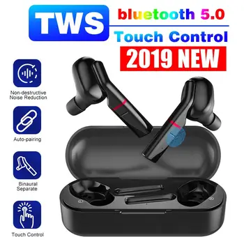 

CLAITE TWS Wireless bluetooth Earphone Wireless HiFi Stereo Earbuds Large Capacity Smart Touch Control Headset With Mic