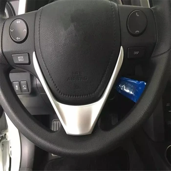 

WELKINRY car auto cover For Toyota RAV4 RAV 4 IV XA40 2016 2017 2018 2019 ABS chrome steering wheel trim