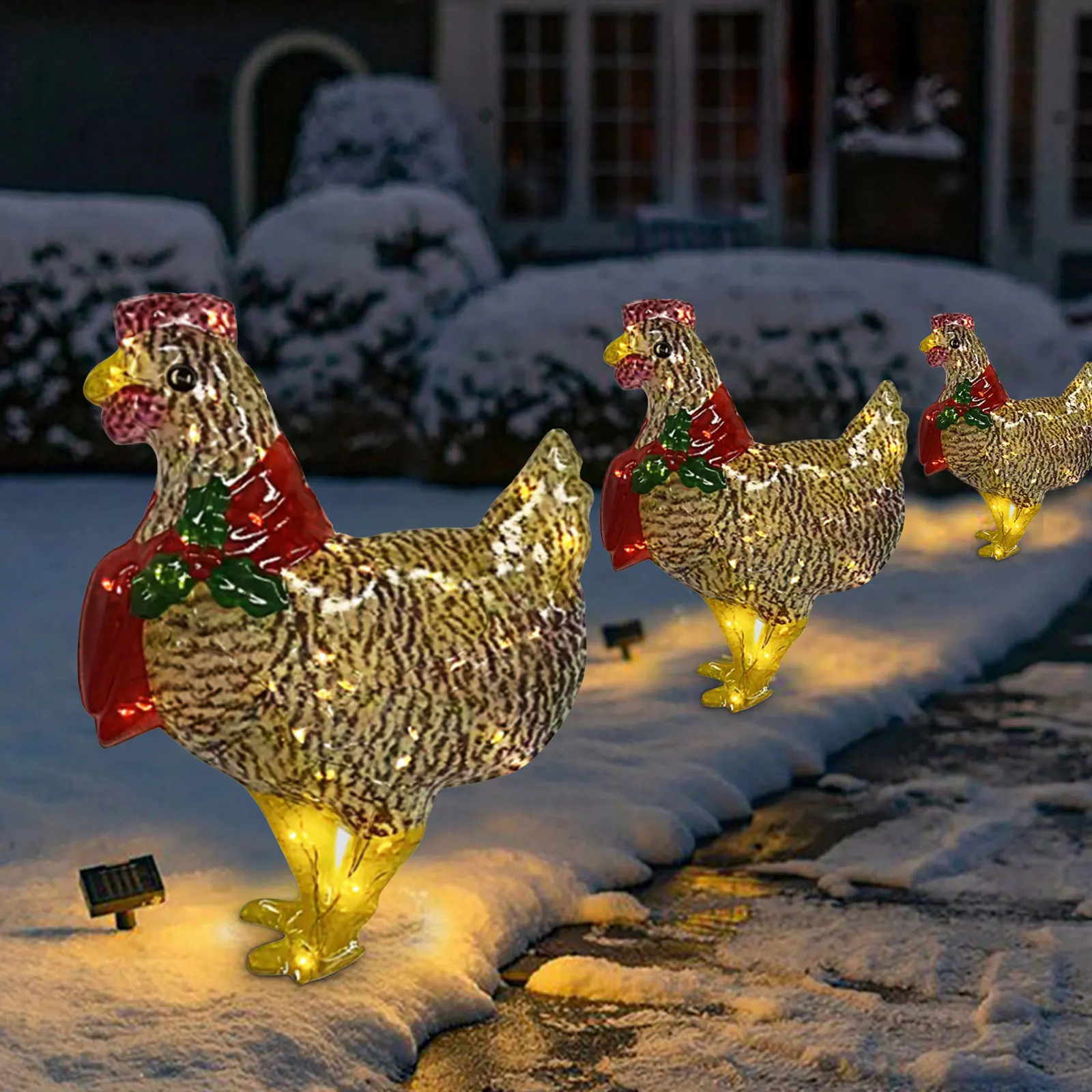 Courtyard Christmas Led Night Lights Solar Light Outside Garden