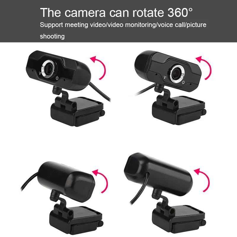 Full HD Webcam 1080P 60fps Laptop Computer PC Web Cam Camera Built In Microphone Video Calls Conference Live Work Tripod