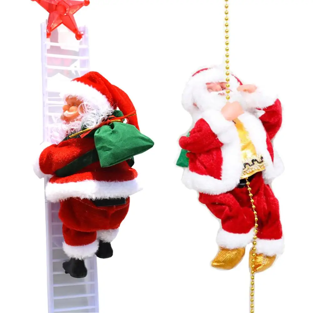 

Electric Santa Claus Ladder Rope Climbing Toy Christmas Gift Home Party Decor