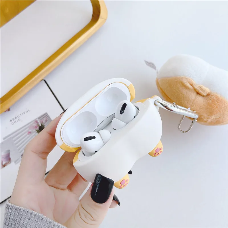 Милый силиконовый чехол Corgi для Apple Airpods Pro, чехол для наушников Air Pod Pro, чехол для зарядки, мягкий чехол для Airpod Pro 3