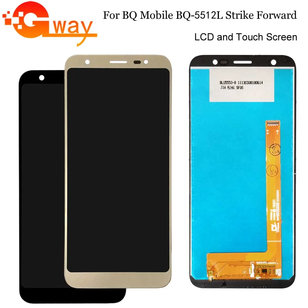 

5.45" For BQ Mobile BQ-5512L Strike Forward BQ5512L BQ 5512L LCD Display + Touch Screen Panel Digiziter Assembly Replacement