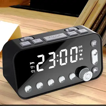 

DAB Alarm Clock FM Radio Portable Music Player Black with LED Large Display Screen radio speaker