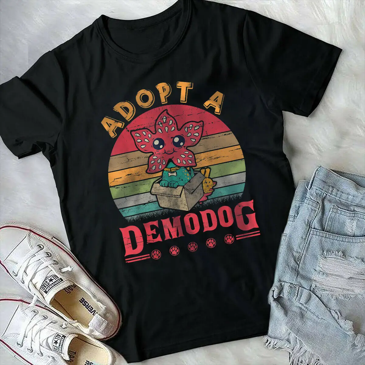 Забавная футболка с надписью Adopt A Demodog для влюбленных подарок мужчин женщин и |