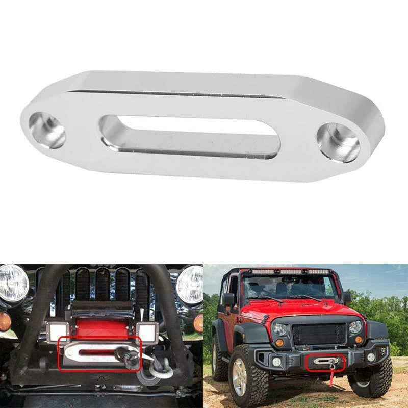 125Mm 4000LBS Universele Chrome Billet Aluminium Hawse Fairlead Synthetische Mount Lier Touw 15000Lbs Voor Suv Atv Utv