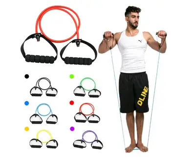 

11 unids/set cuerda de tracción Fitness ejercicios de bandas de resistencia tubos de látex pedales deportivos equipo de Fitness