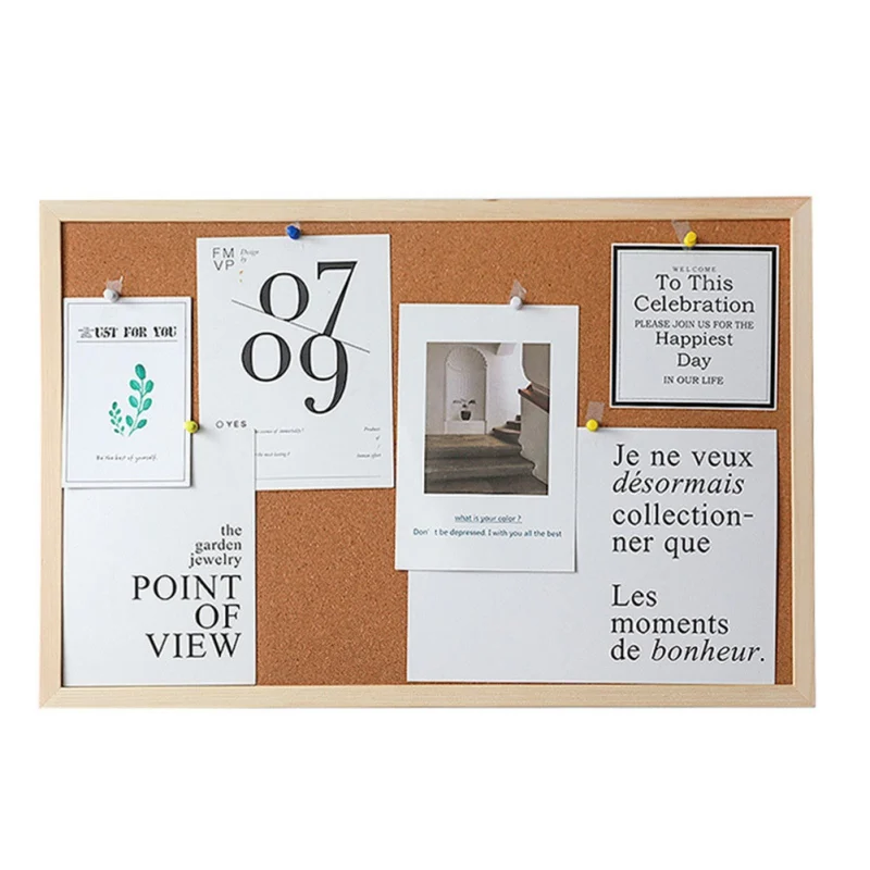 30x40cm Cork Board Drawing Board Pine Wood Frame White Boards Q