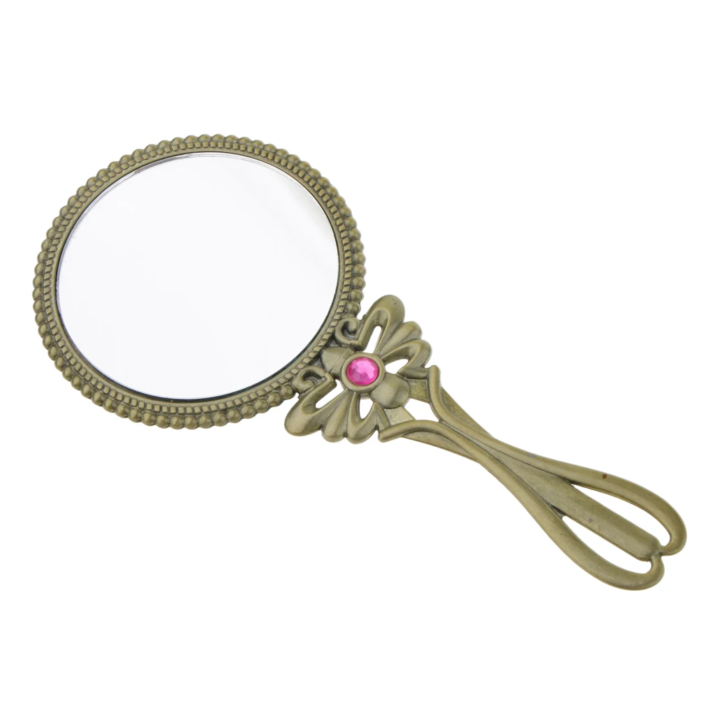 Vintage Style Antique Butterfly Style Design Mirror Bronze Handheld Makeup Mirrors Cosmetics