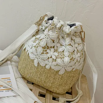 

Fashion Messenger Bag 2020 Summer Straw Woven Bag Handbag Ladies Crossbody Shoulder Bag