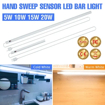 

20/30/40/50 cm 5V USB Smart Sensor LED Kitchen Light Hand Sweep Wave Lamp Tube PIR Closet Backlight for Cabinet Wardrobes Drawer
