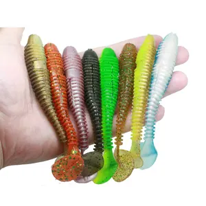 Paddle Tail Shad Soft Lures 4pcs 9cm 6.8g Pesca Artificial Bait Worms for Fishing Silicon Bait Fishing Tackle