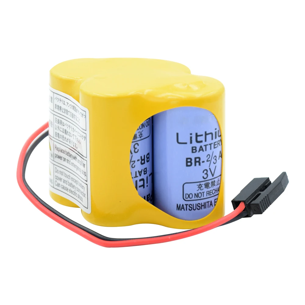 YCDC 6V 4400 мА/ч, BR-2/3AGCT4A Батарея PLC резервный литий Батарея литий-полимерные Батарея пакет BR2/3AGCT4A для FANUC