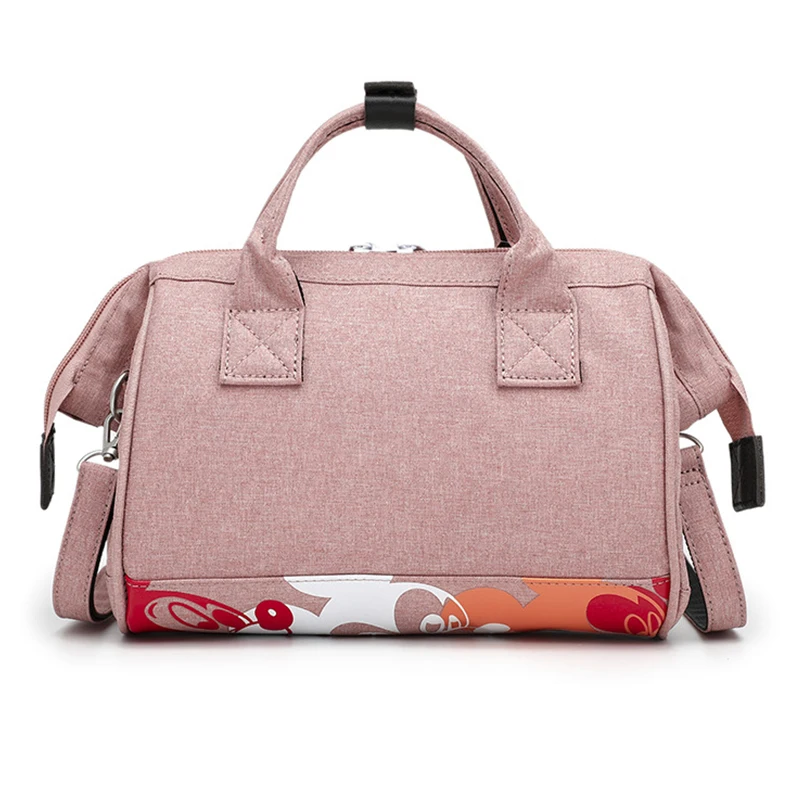 Disney Women Bag Mickey Printed Cartoon Fashion Waterproof Wear Resistant Handbag Outdoor Travel Bag Large Capacity