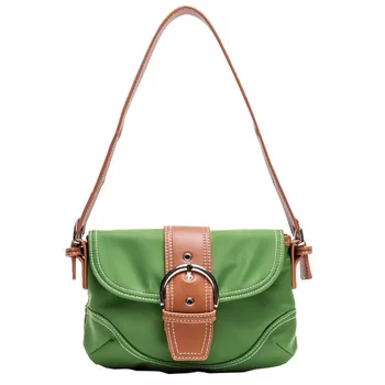 

2019 autumn and winter new Oxford shoulder bag avocado green handbag fashion design small square bag
