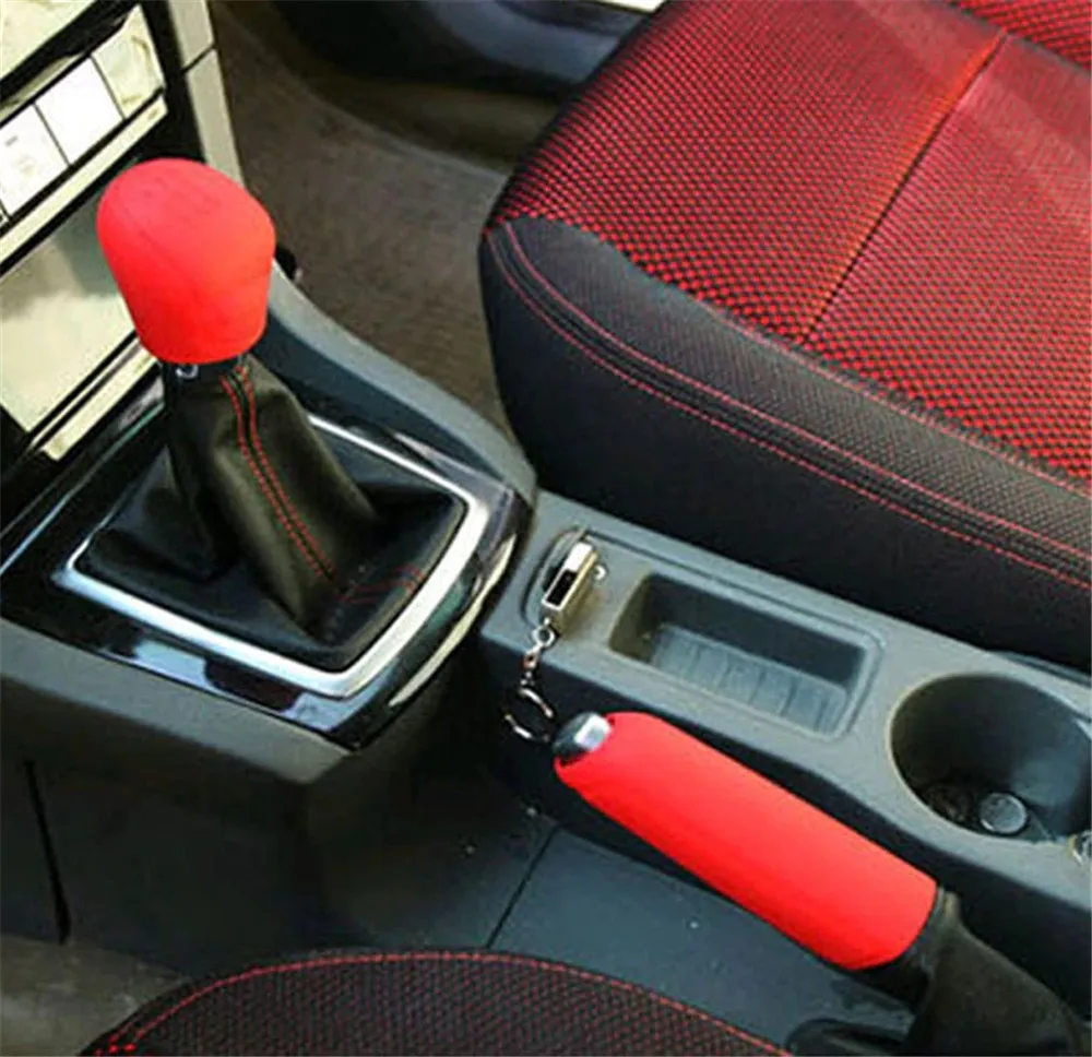 

Car Silicone Gel Gear Knob Cover Head Shift Glove Gear Shift Collars Handbrake Sleeve Car Hand Brake Covers Skin