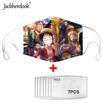 

Jackherelook 2020 Face Mouth Cover Masks With Filters Anime One Piece Printed Anti-dust Kids Washable Soft Teenagers Mascarilla