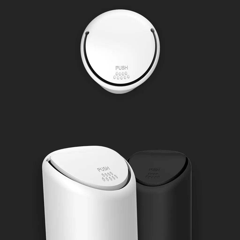 1PCS Auto Car Garbage Can Car Trash Can Silicone Garbage Dust Case Holder Rubbish Bin Black White#RJ1