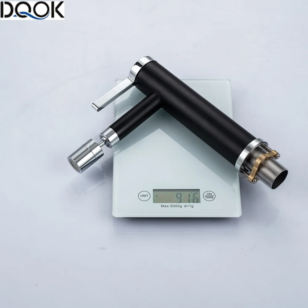 Новый смеситель для раковины из нержавеющей стали DQOK хромированный черный