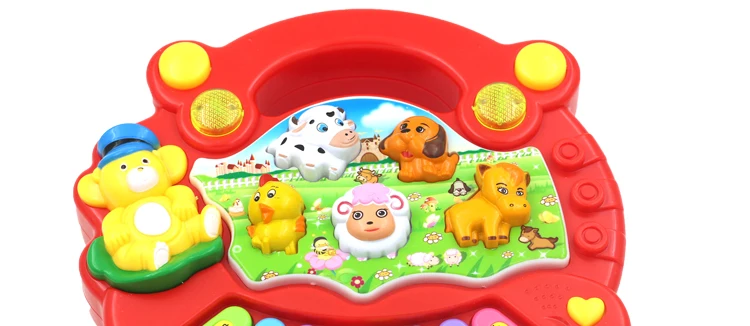 Музыкальная фортепианная игрушка для животных в ферме, обучающая детская электронная клавиатура, музыкальные инструменты, 0-1-2-3-Ye