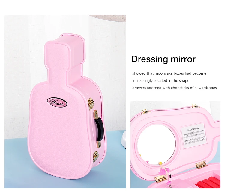 Creative Rotating Dance Children'S Music Box Jewelry Box Guitar