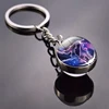 New Fashion Double Side Glass Ball Pendant Keychain 12 Zodiac Signs Keyring for Boyfriend Girlfriend Birthday Gifts ► Photo 2/6