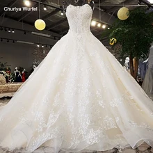 LS74521 свадебные платья шикарныероскошные свадебные платья без бретелек без рукавов зашнуровать обратно спиной мяч платье бисером свадебные платья из Китая реальные фотографии