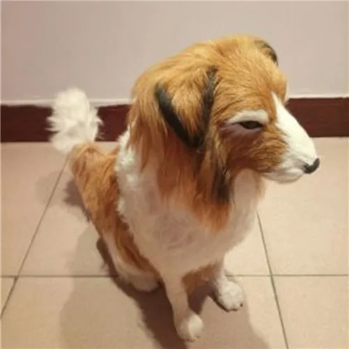 Brinquedo de Pelúcia Decoração para Casa Fancytrader Simulação Realista Collie Recheado Animais Cães Boneca Bom Presente Adereços 3 Modelos 10 Fancytrader simulação realista collie brinquedo de pelúcia