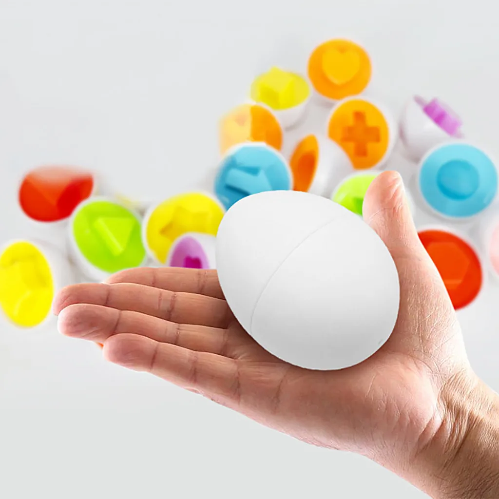 12 шт Цвет и форма сортировщик соответствующий набор яиц для массажа обучающая игрушка детский подарок Интерактивная развивающая Подарочная игрушка для детей