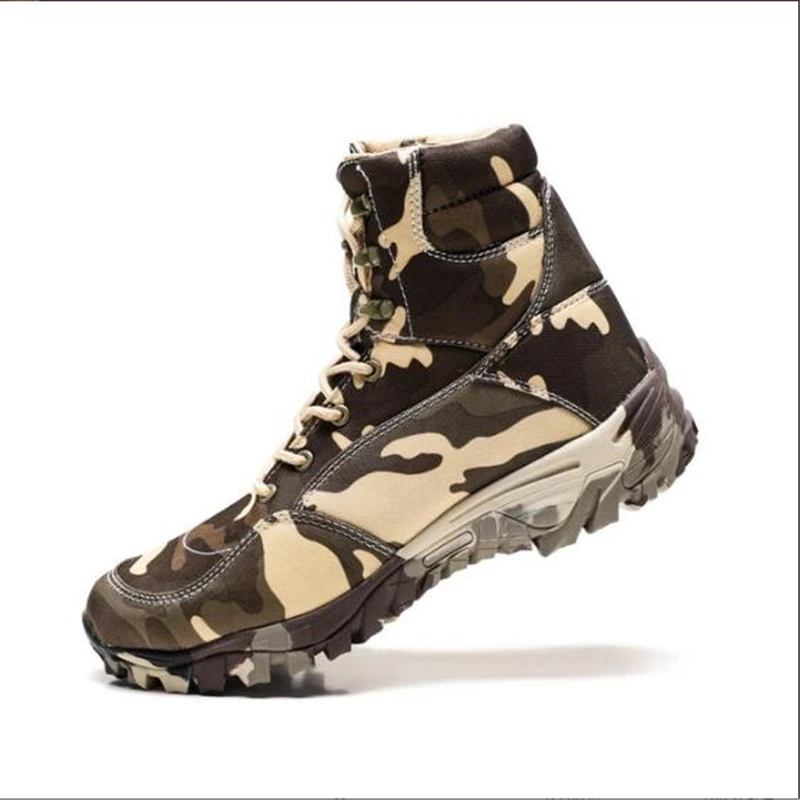 

Botas militares de camuflaje táctico de combate a prueba de agua altas botas antideslizantes militares Trekking senderismo escalada zapatos deportivos