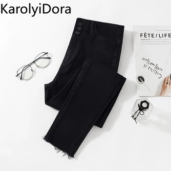 

Big code Women's jeans 2020 new summer Korean version of the high waist was thin and tall slim Slim wild tight pants
