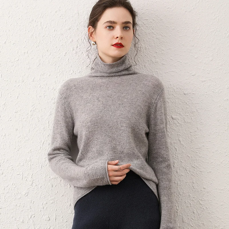 Turtleneck Pullover Warm Thickening Female Long