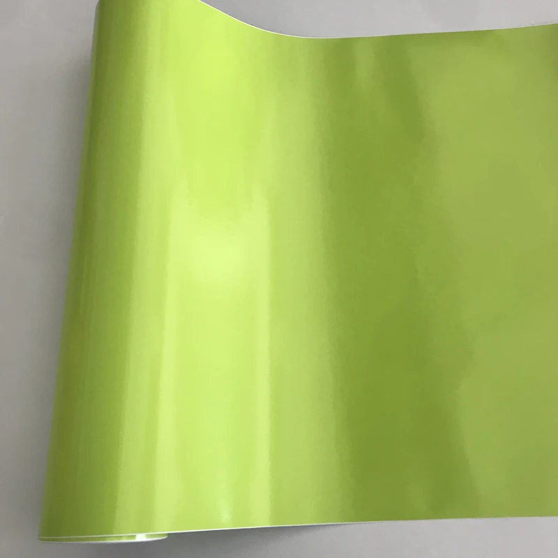 Premium-Glossy-Fluorescent-Green-Vinyl-Sticker-With-Air-Free-Bubble ...