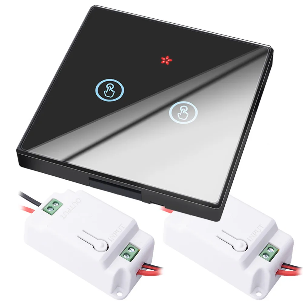 2 gang 2 Receiver B Умный дом без провода прерыватель дистанционного управления RF светильник стеклянный экран 1 2 3 панель настенный светильник - Цвет: 2 gang 2 Receiver B