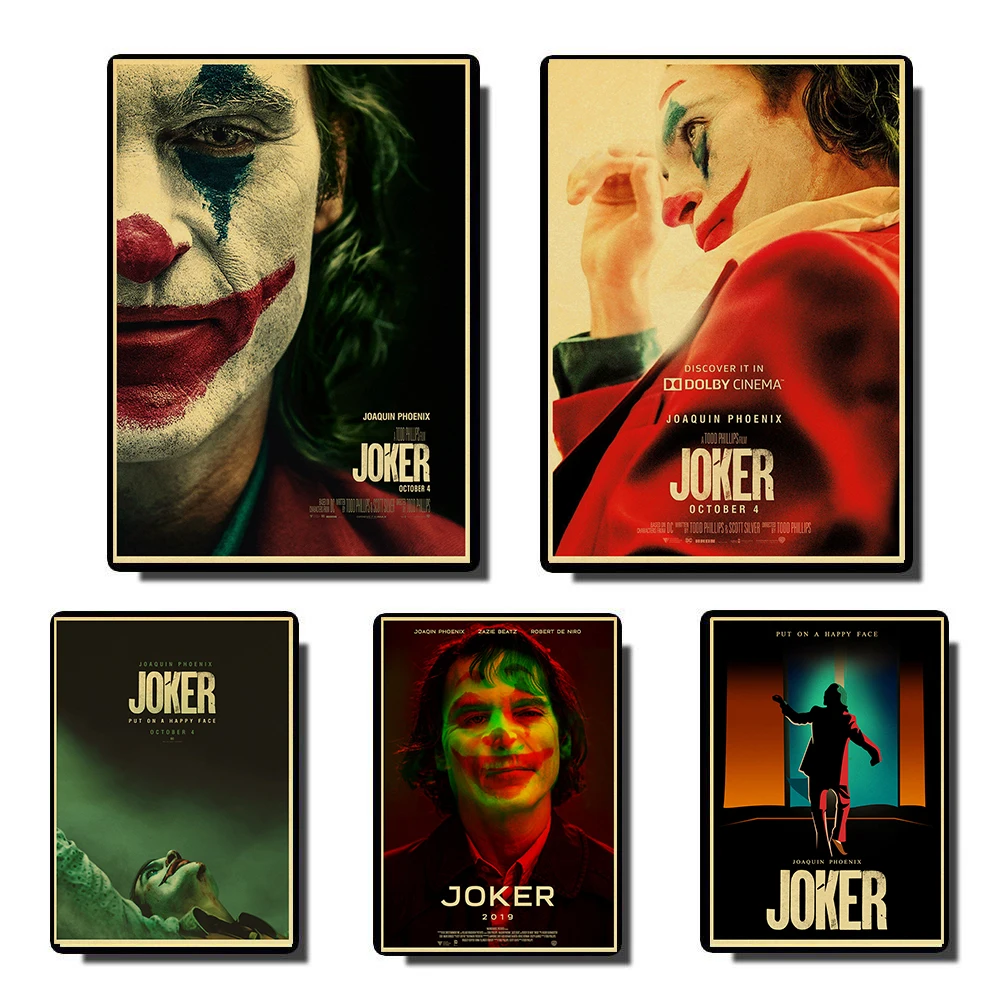 Joaquin Phoenix Joker 2019 DC фильмы Комиксы настенная живопись Печать на кофе ретро постер